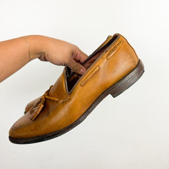 Allen Edmonds Grayson Tassel Loafers Tan Leather Shoes $425 - 9.5 main image 7